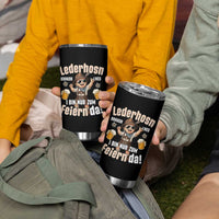Funny Cute Boy Lederhosen Oktoberfest Tumbler Cup Lederhosn I Bin Nur Zum Feiern Da Party - Wonder Print Shop