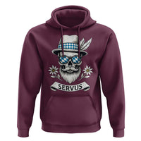 Bavarian Skull Servus Oktoberfest Hoodie Cool Alpine Hat Tyrolean German Tradition Style - Wonder Print Shop