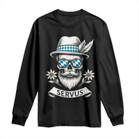 Bavarian Skull Servus Oktoberfest Long Sleeve Shirt Cool Alpine Hat Tyrolean German Tradition Style - Wonder Print Shop