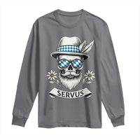 Bavarian Skull Servus Oktoberfest Long Sleeve Shirt Cool Alpine Hat Tyrolean German Tradition Style - Wonder Print Shop
