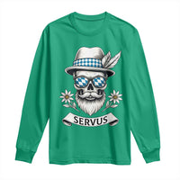 Bavarian Skull Servus Oktoberfest Long Sleeve Shirt Cool Alpine Hat Tyrolean German Tradition Style - Wonder Print Shop
