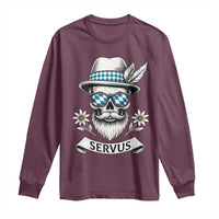 Bavarian Skull Servus Oktoberfest Long Sleeve Shirt Cool Alpine Hat Tyrolean German Tradition Style - Wonder Print Shop