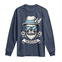 Bavarian Skull Servus Oktoberfest Long Sleeve Shirt Cool Alpine Hat Tyrolean German Tradition Style - Wonder Print Shop