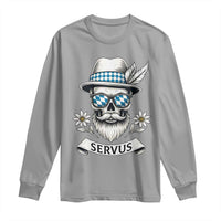 Bavarian Skull Servus Oktoberfest Long Sleeve Shirt Cool Alpine Hat Tyrolean German Tradition Style - Wonder Print Shop