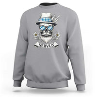 Bavarian Skull Servus Oktoberfest Sweatshirt Cool Alpine Hat Tyrolean German Tradition Style - Wonder Print Shop