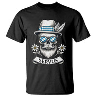 Bavarian Skull Servus Oktoberfest T Shirt Cool Alpine Hat Tyrolean German Tradition Style - Wonder Print Shop