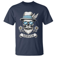 Bavarian Skull Servus Oktoberfest T Shirt Cool Alpine Hat Tyrolean German Tradition Style - Wonder Print Shop