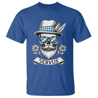 Bavarian Skull Servus Oktoberfest T Shirt Cool Alpine Hat Tyrolean German Tradition Style - Wonder Print Shop
