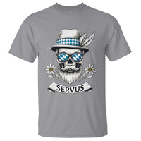 Bavarian Skull Servus Oktoberfest T Shirt Cool Alpine Hat Tyrolean German Tradition Style - Wonder Print Shop
