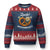 Zack Aufgebrezelt Oktoberfest Ugly Christmas Sweater Funny Bavarian Pretzel Edelweiss Blue - Wonder Print Shop