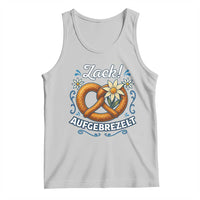 Zack Aufgebrezelt Oktoberfest Tank Top Funny Bavarian Pretzel Edelweiss Blue - Wonder Print Shop