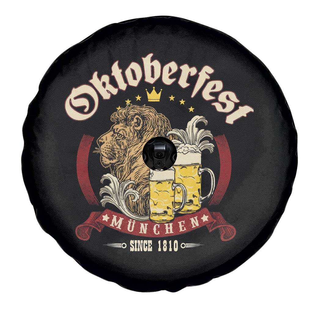 Oktoberfest Munchen Spare Tire Cover Munich Since 1810 Bavarian Lion and Beer - Wonder Print Shop