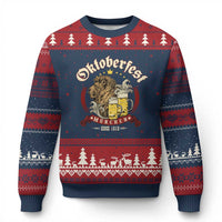 Oktoberfest Munchen Ugly Christmas Sweater Munich Since 1810 Bavarian Lion and Beer - Wonder Print Shop