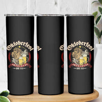 Oktoberfest Munchen Skinny Tumbler Munich Since 1810 Bavarian Lion and Beer - Wonder Print Shop