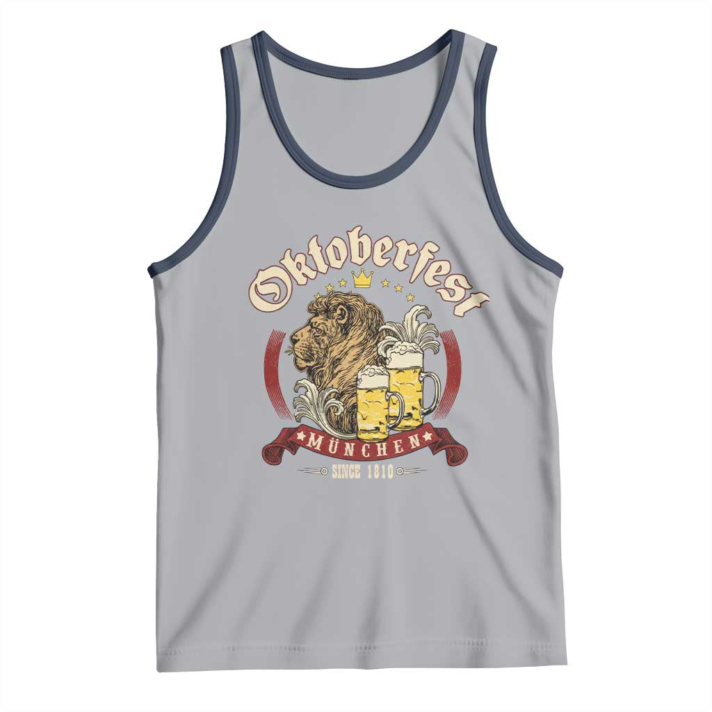 Oktoberfest Munchen Tank Top Munich Since 1810 Bavarian Lion and Beer - Wonder Print Shop