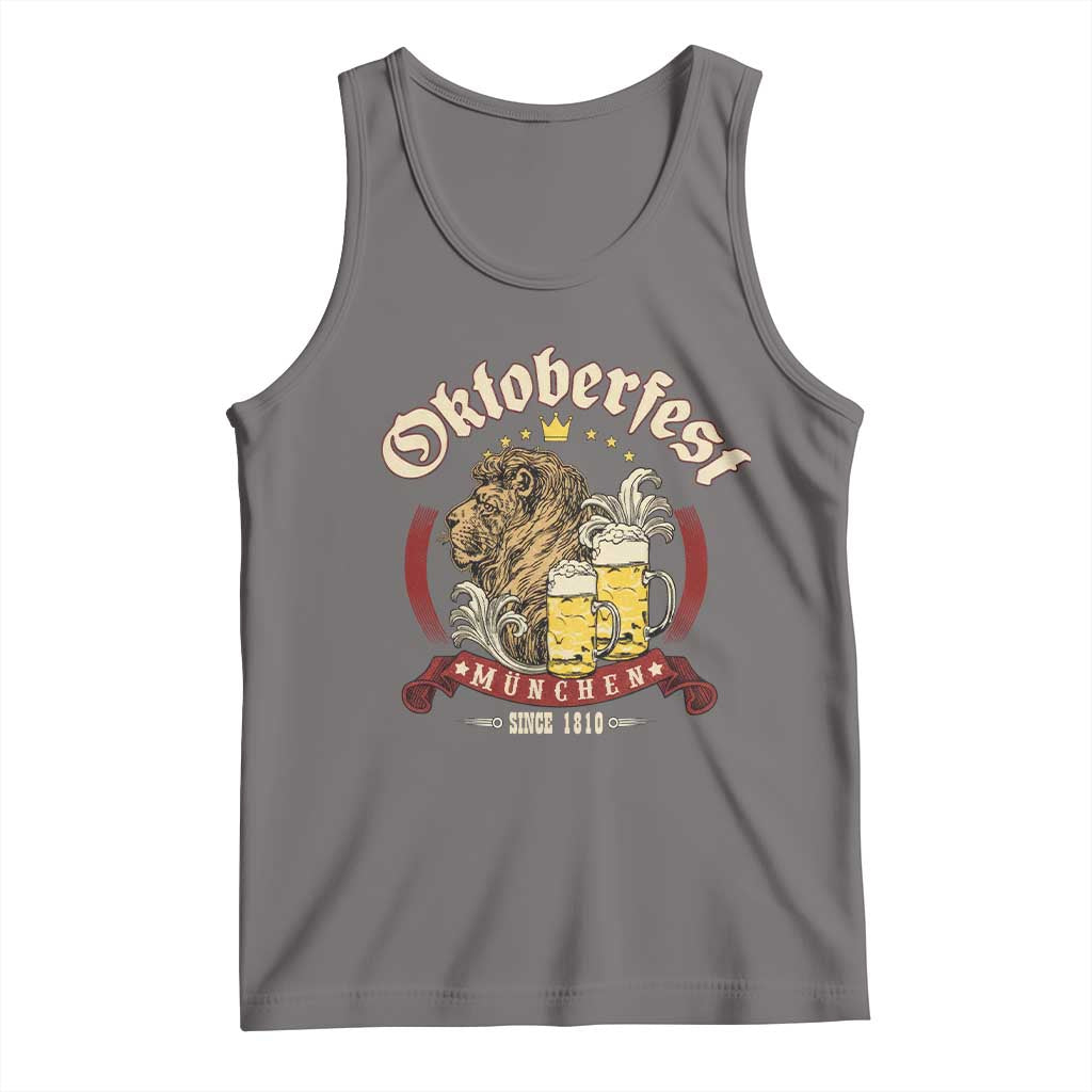 Oktoberfest Munchen Tank Top Munich Since 1810 Bavarian Lion and Beer - Wonder Print Shop