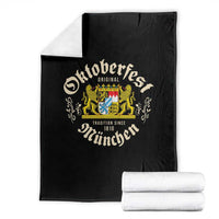 Oktoberfest Munchen Since 1810 Throw Blanket Original Tradition Bavarian Coat of Arms Heritage Festival - Wonder Print Shop