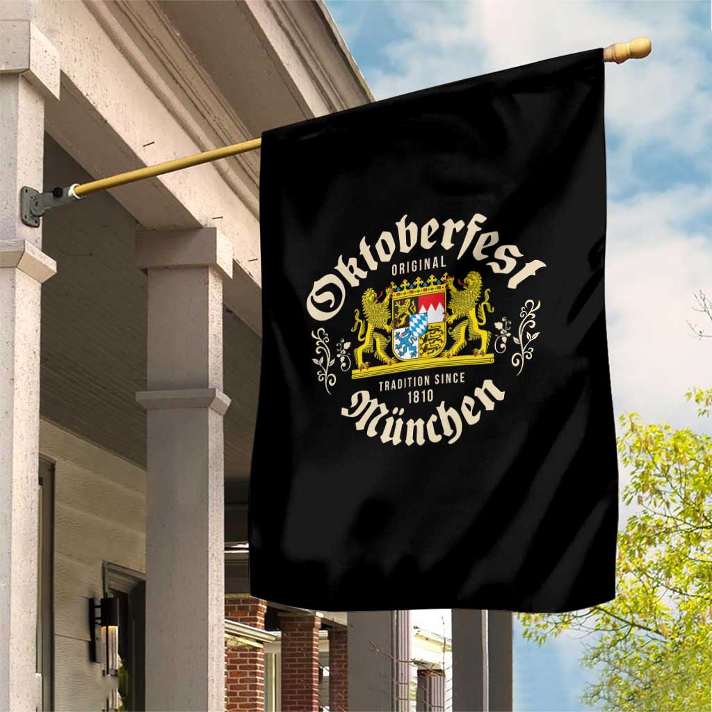 Oktoberfest Munchen Since 1810 Garden Flag Original Tradition Bavarian Coat of Arms Heritage Festival - Wonder Print Shop