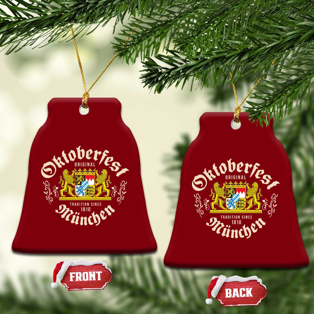 Oktoberfest Munchen Since 1810 Ceramic Ornament Original Tradition Bavarian Coat of Arms Heritage Festival - Wonder Print Shop