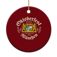 Oktoberfest Munchen Since 1810 Ceramic Ornament Original Tradition Bavarian Coat of Arms Heritage Festival - Wonder Print Shop