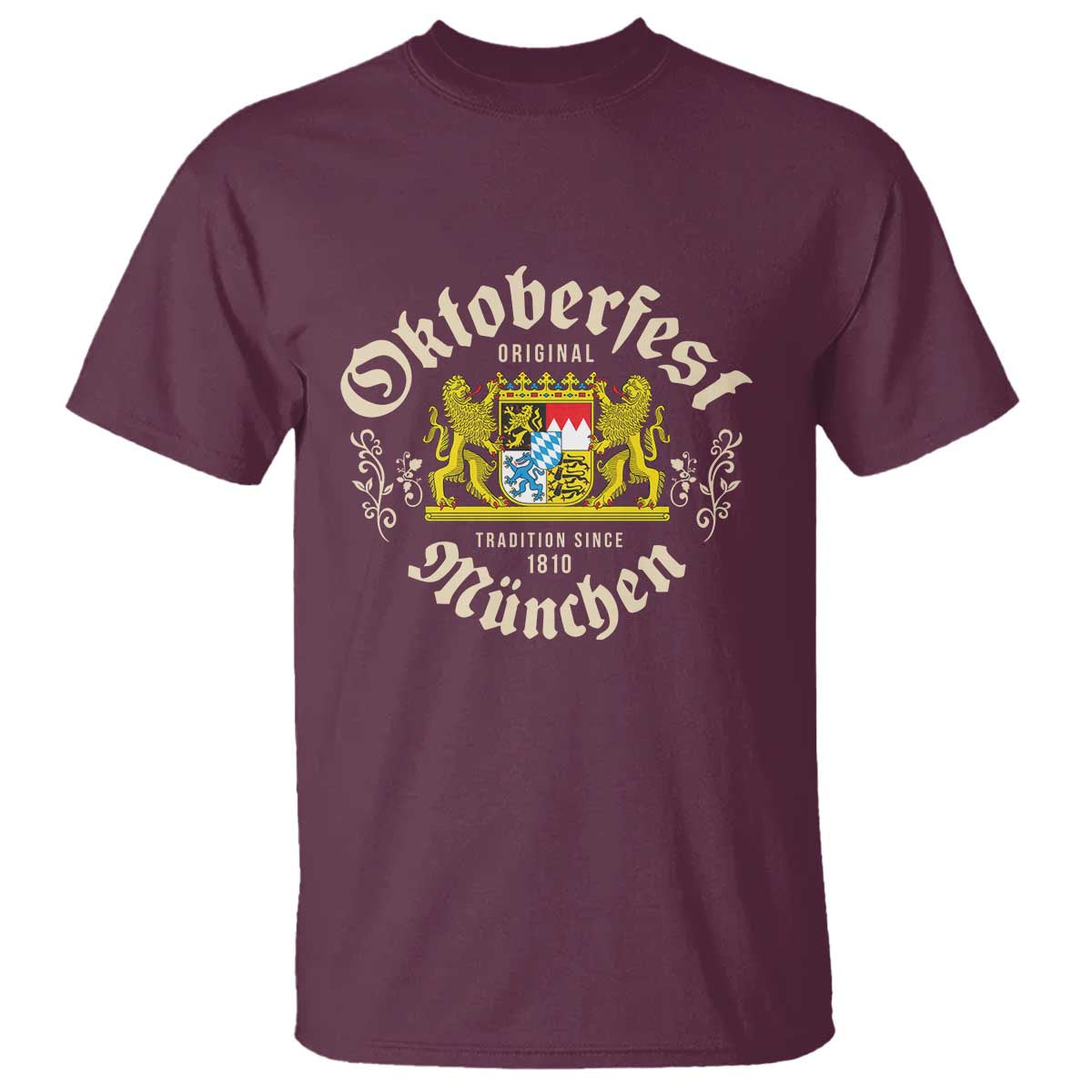 Oktoberfest Munchen Since 1810 T Shirt Original Tradition Bavarian Coat of Arms Heritage Festival - Wonder Print Shop