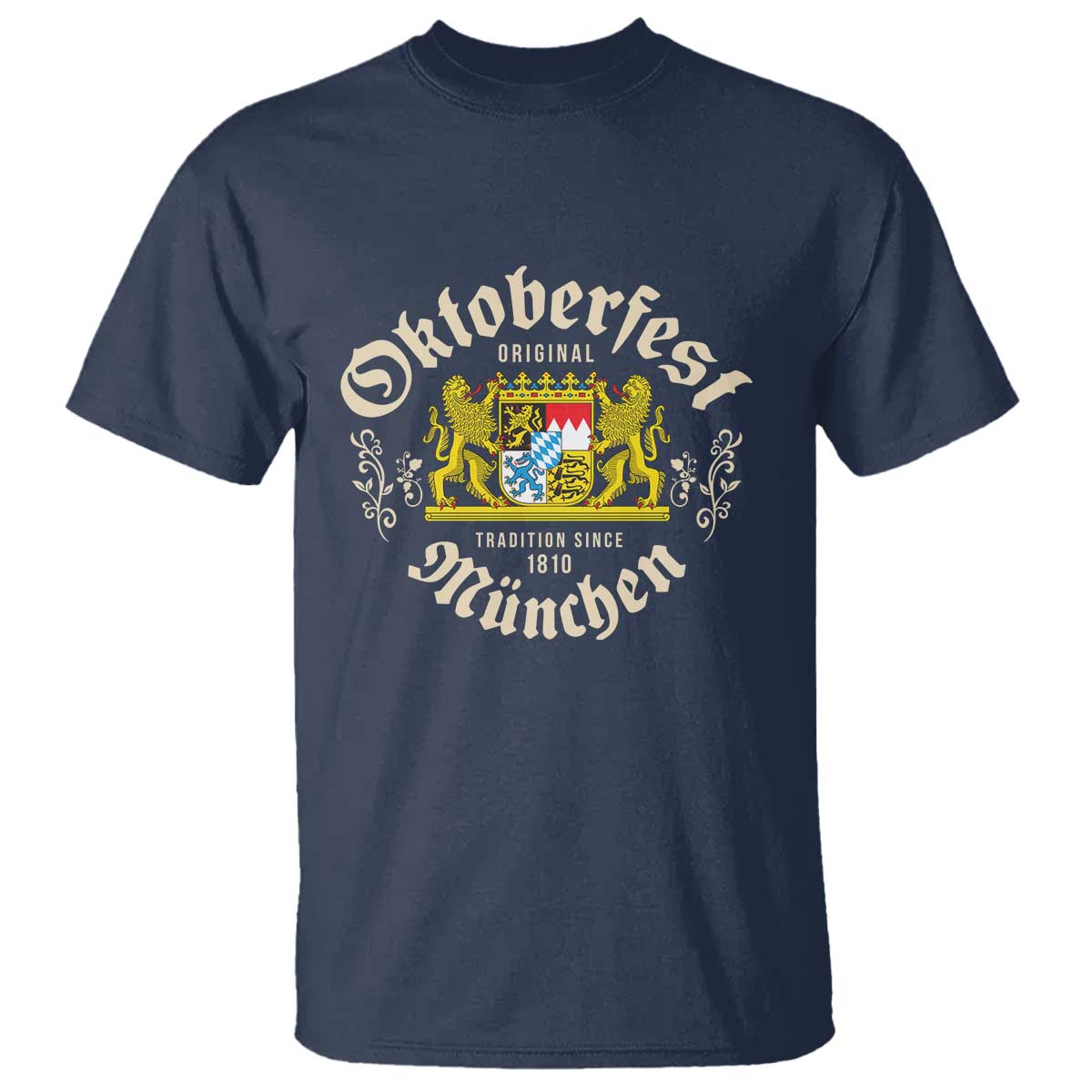 Oktoberfest Munchen Since 1810 T Shirt Original Tradition Bavarian Coat of Arms Heritage Festival - Wonder Print Shop