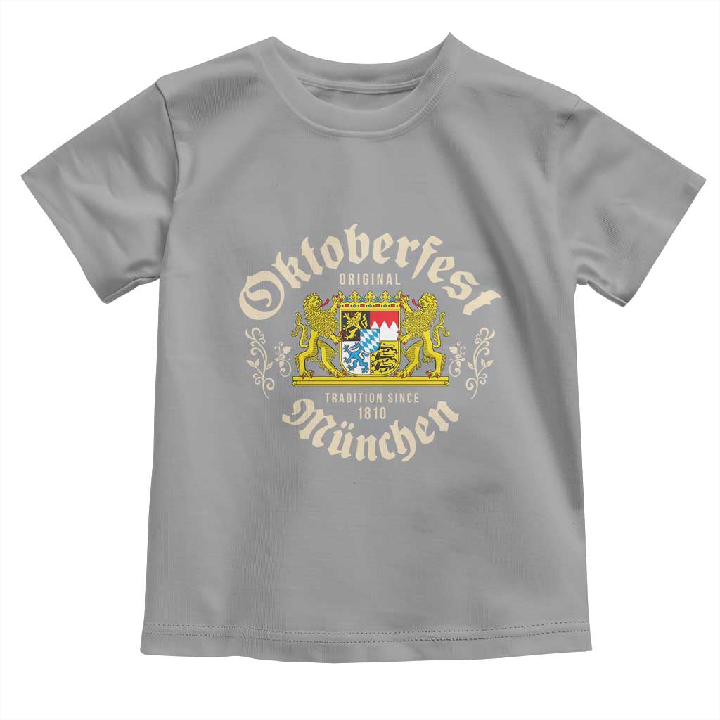 Oktoberfest Munchen Since 1810 Toddler T Shirt Original Tradition Bavarian Coat of Arms Heritage Festival - Wonder Print Shop
