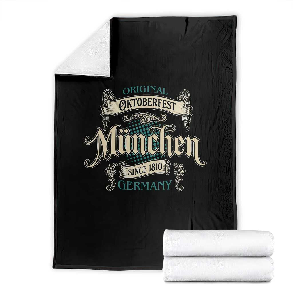 Original Oktoberfest Munchen Germany Throw Blanket Vintage Bavarian Festival Since 1810 - Wonder Print Shop