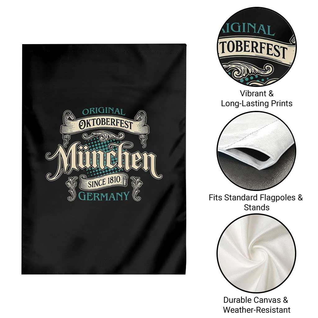 Original Oktoberfest Munchen Germany Garden Flag Vintage Bavarian Festival Since 1810 - Wonder Print Shop
