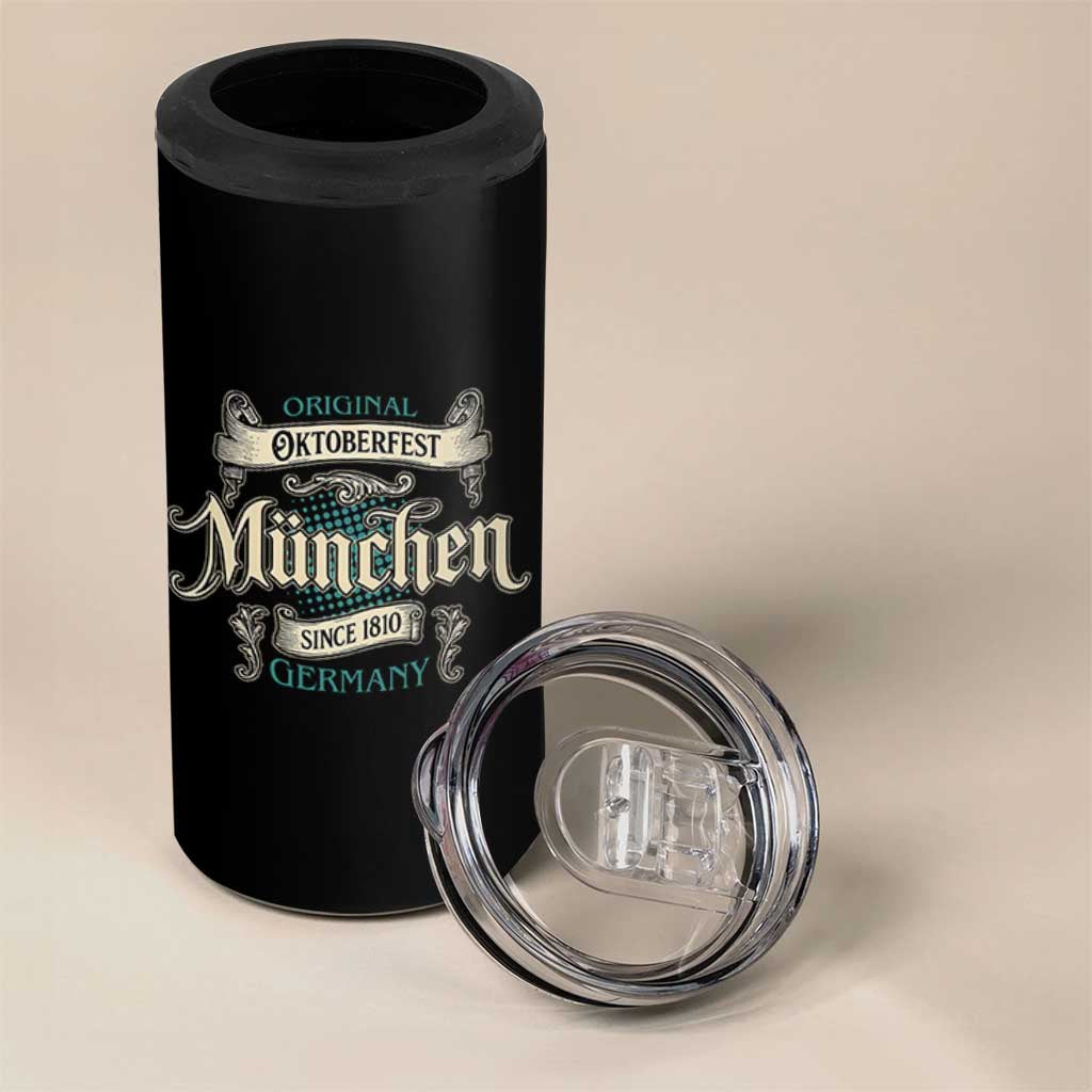 Original Oktoberfest Munchen Germany 4 in 1 Can Cooler Tumbler Vintage Bavarian Festival Since 1810 - Wonder Print Shop
