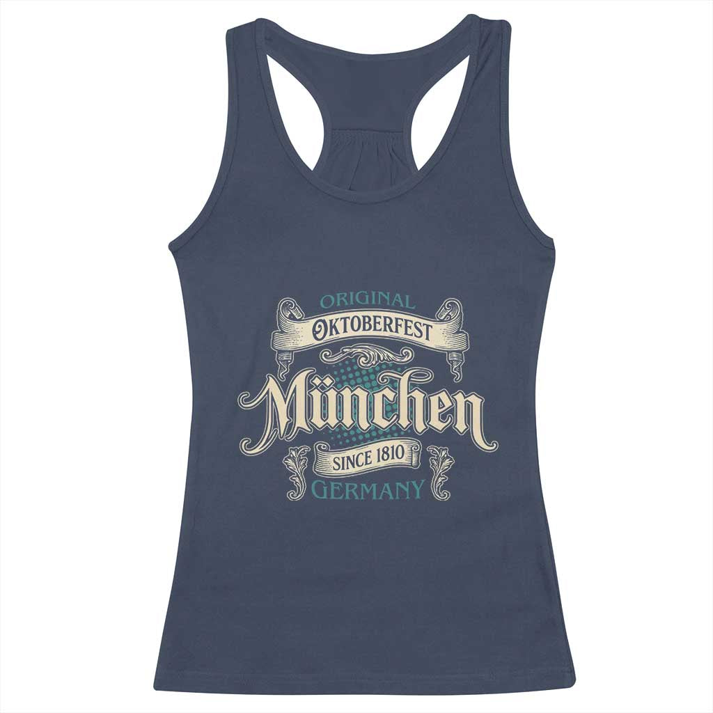 Original Oktoberfest Munchen Germany Racerback Tank Top Vintage Bavarian Festival Since 1810 - Wonder Print Shop