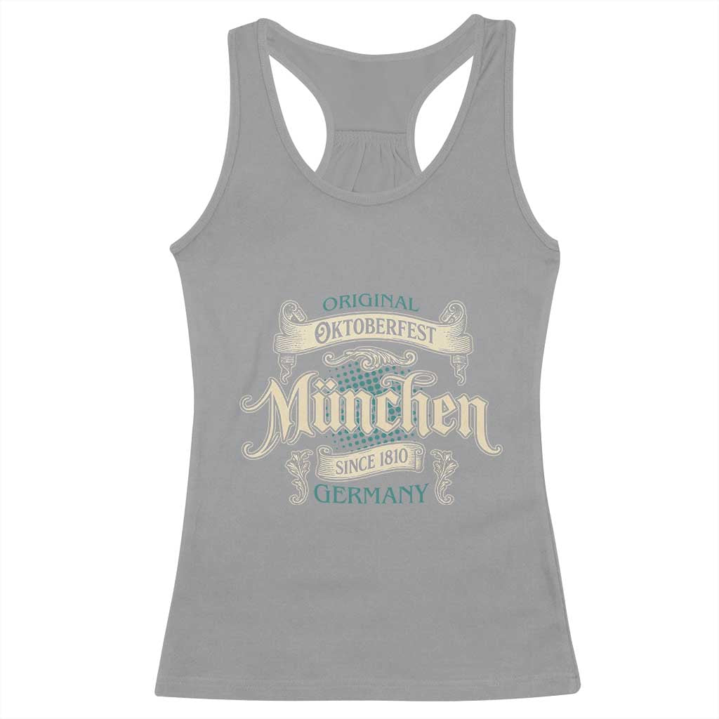 Original Oktoberfest Munchen Germany Racerback Tank Top Vintage Bavarian Festival Since 1810 - Wonder Print Shop