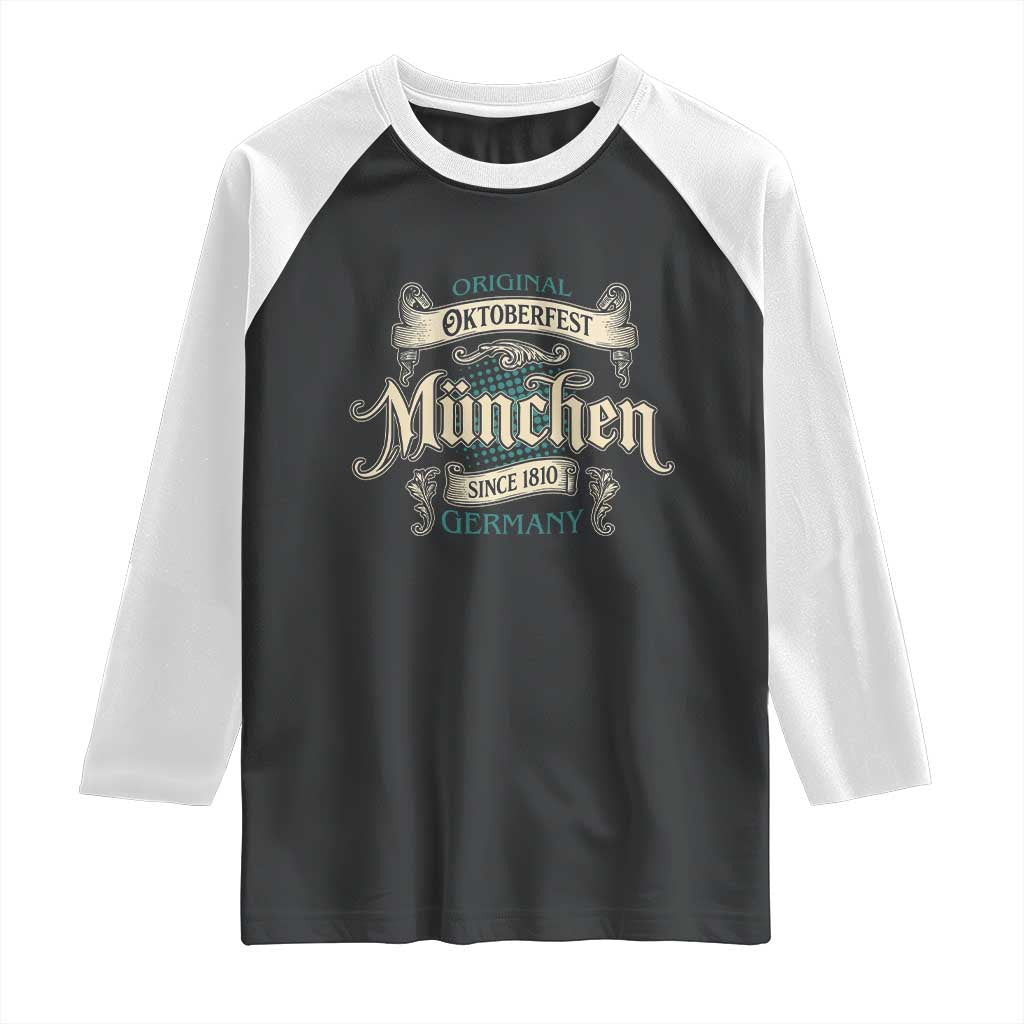 Original Oktoberfest Munchen Germany Raglan Shirt Vintage Bavarian Festival Since 1810 - Wonder Print Shop