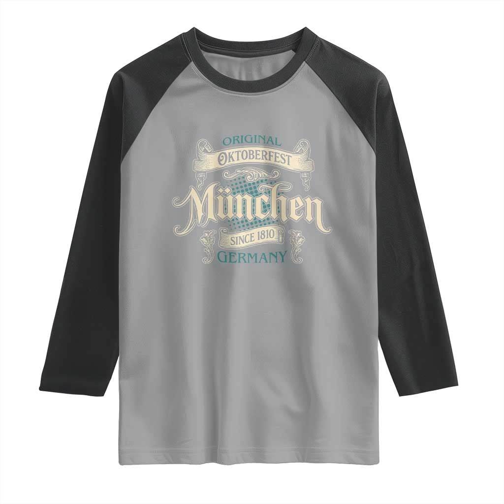 Original Oktoberfest Munchen Germany Raglan Shirt Vintage Bavarian Festival Since 1810 - Wonder Print Shop