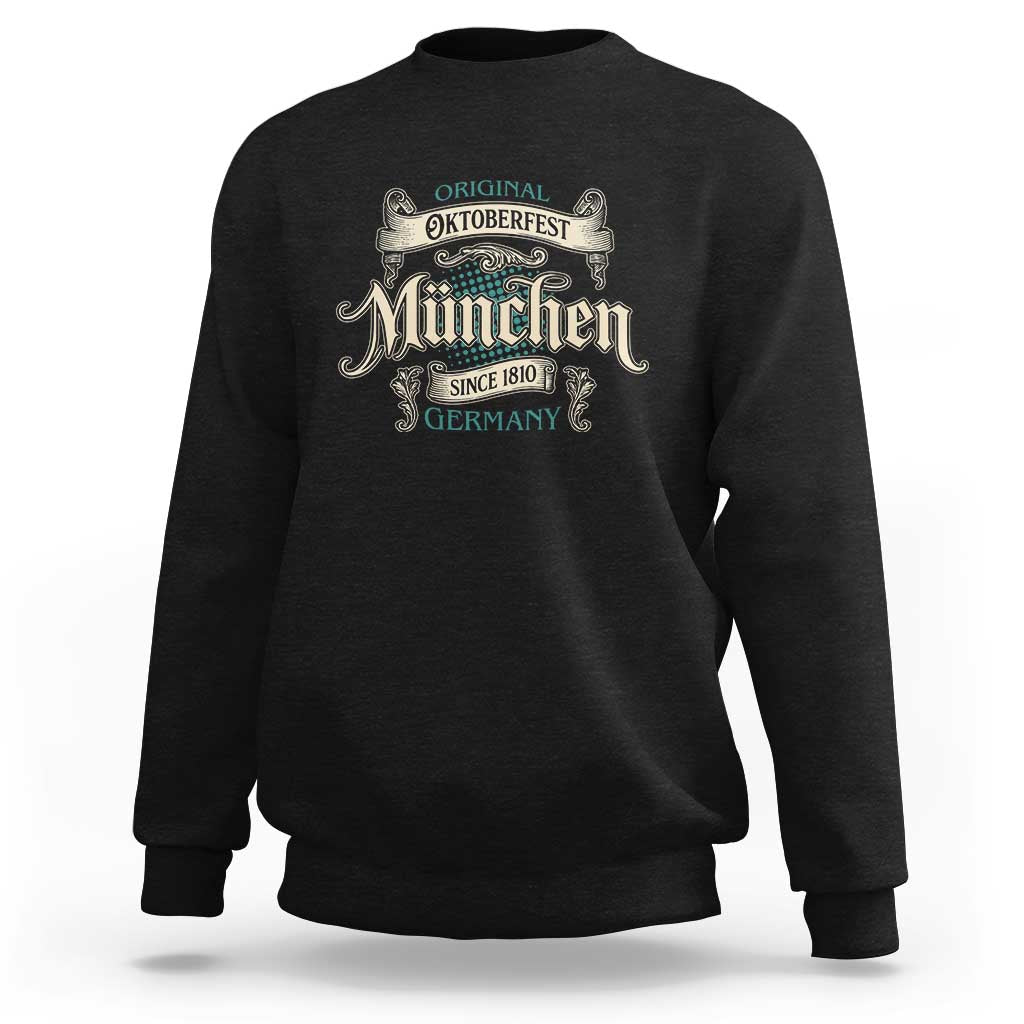 Original Oktoberfest Munchen Germany Sweatshirt Vintage Bavarian Festival Since 1810 - Wonder Print Shop
