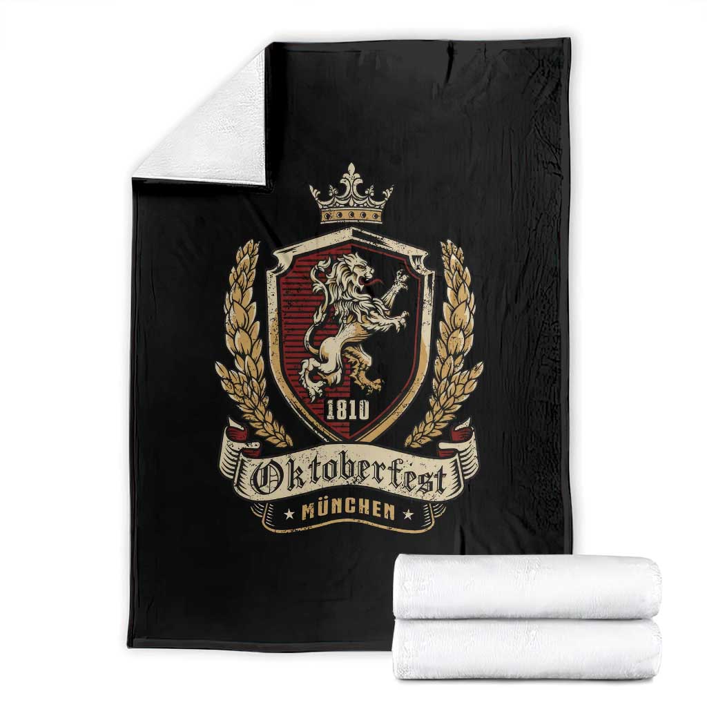 Oktoberfest Munchen Lion Crest Throw Blanket Classic Bavarian Festival TS02