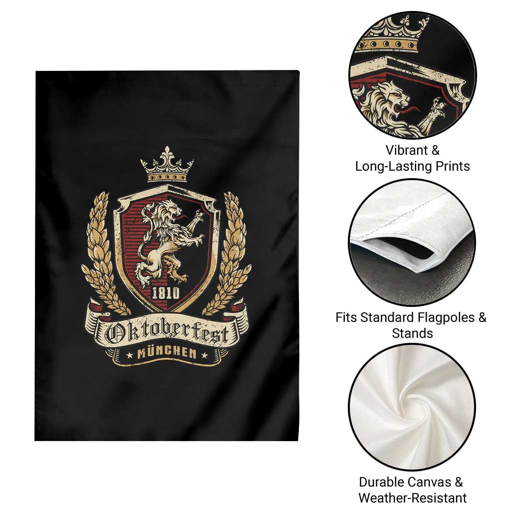 Oktoberfest Munchen Lion Crest Garden Flag Classic Bavarian Festival TS02