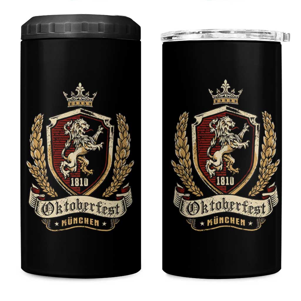 Oktoberfest Munchen Lion Crest 4 in 1 Can Cooler Tumbler Classic Bavarian Festival - Wonder Print Shop