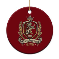 Oktoberfest Munchen Lion Crest Ceramic Ornament Classic Bavarian Festival TS02