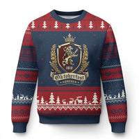 Oktoberfest Munchen Lion Crest Ugly Christmas Sweater Classic Bavarian Festival TS02