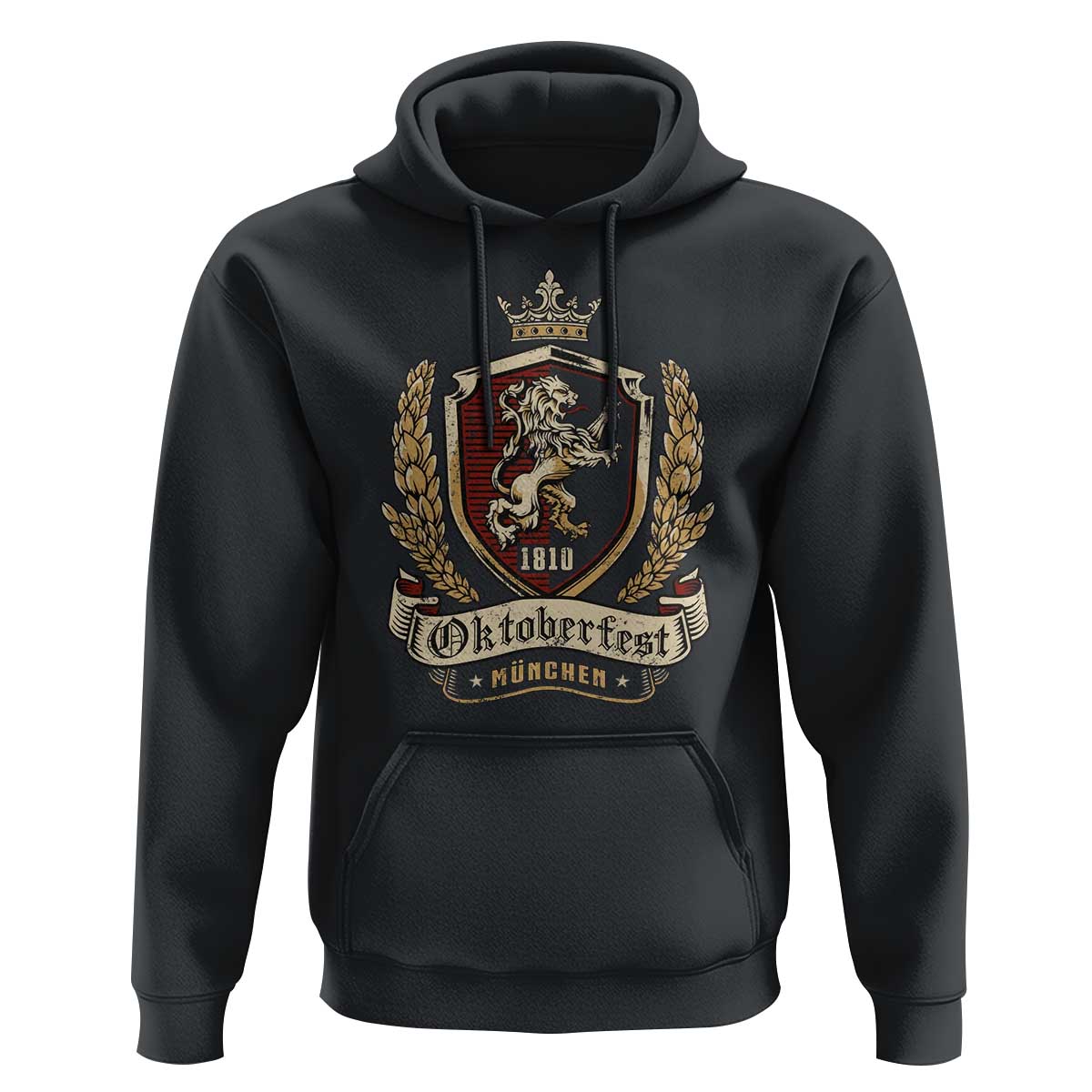 Oktoberfest Munchen Lion Crest Hoodie Classic Bavarian Festival - Wonder Print Shop