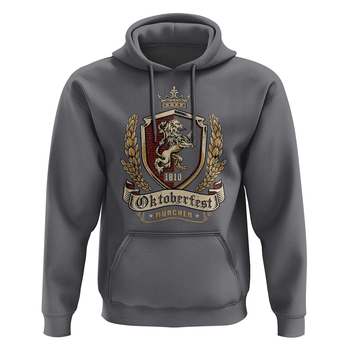Oktoberfest Munchen Lion Crest Hoodie Classic Bavarian Festival - Wonder Print Shop