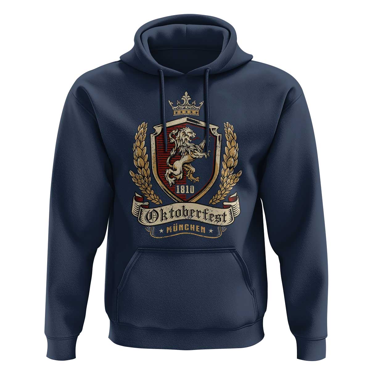 Oktoberfest Munchen Lion Crest Hoodie Classic Bavarian Festival - Wonder Print Shop