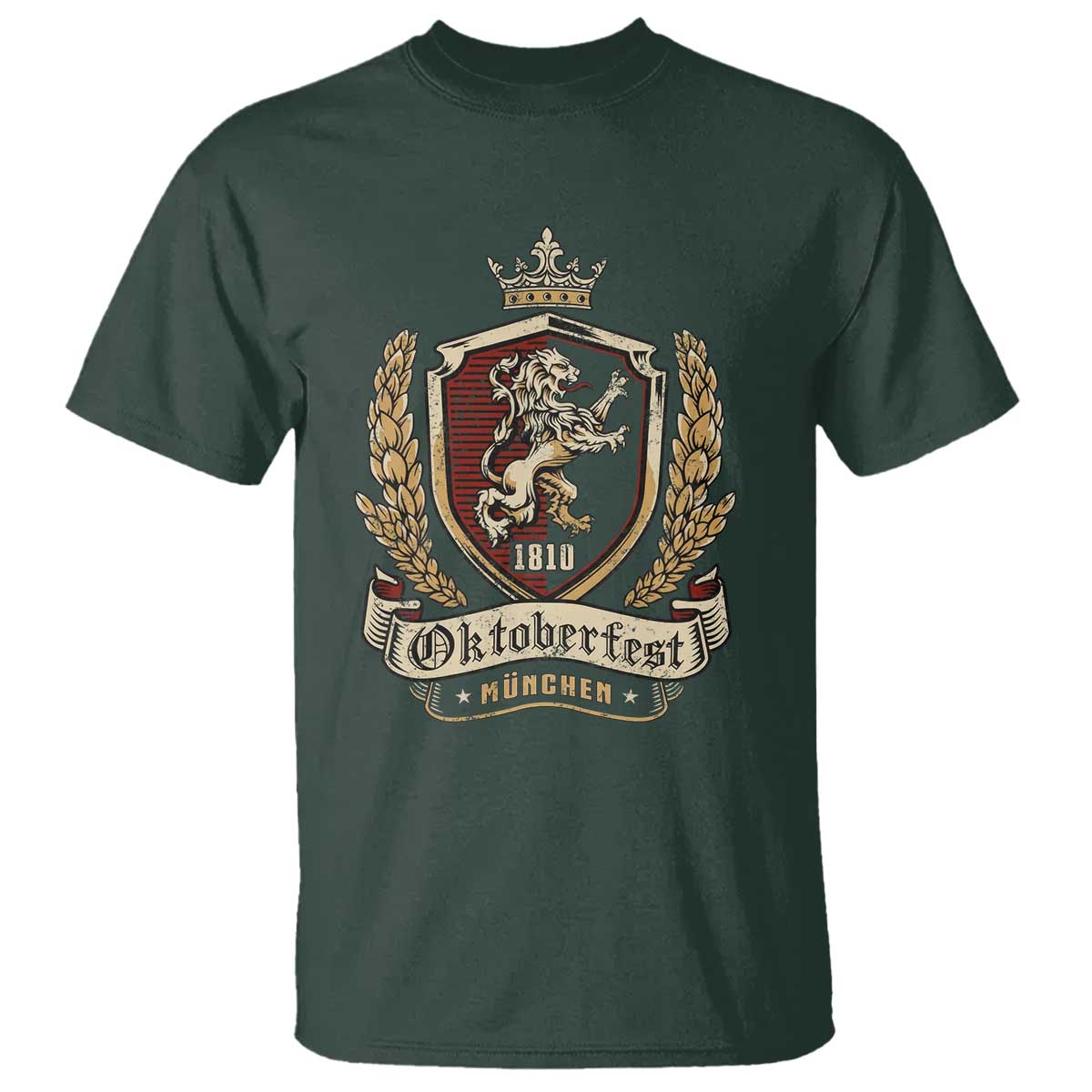 Oktoberfest Munchen Lion Crest T Shirt Classic Bavarian Festival TS02