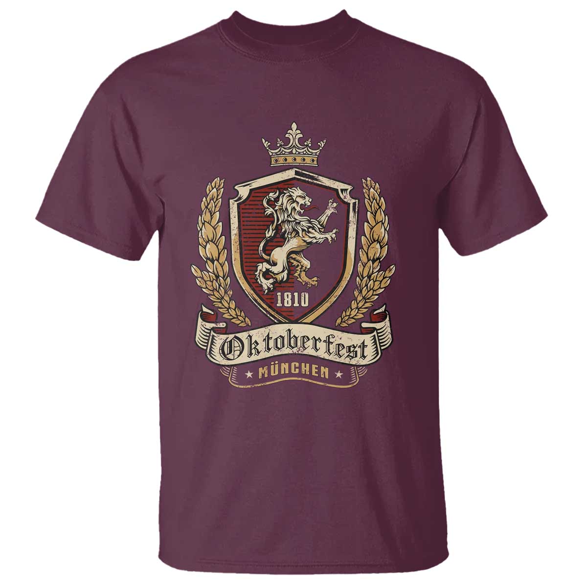 Oktoberfest Munchen Lion Crest T Shirt Classic Bavarian Festival TS02