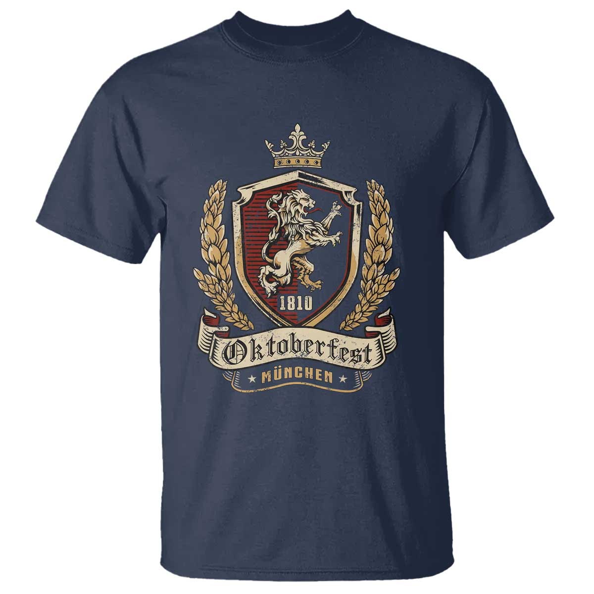 Oktoberfest Munchen Lion Crest T Shirt Classic Bavarian Festival TS02