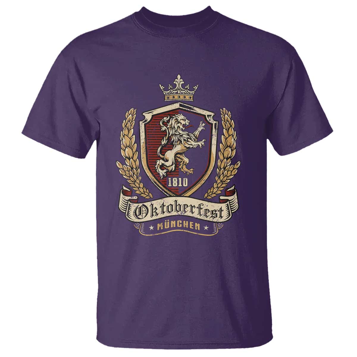 Oktoberfest Munchen Lion Crest T Shirt Classic Bavarian Festival TS02