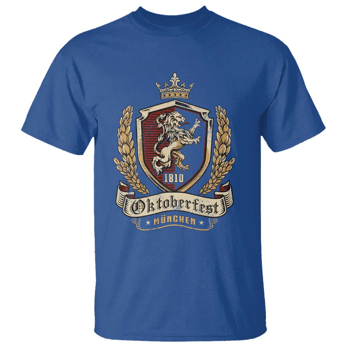 Oktoberfest Munchen Lion Crest T Shirt Classic Bavarian Festival TS02
