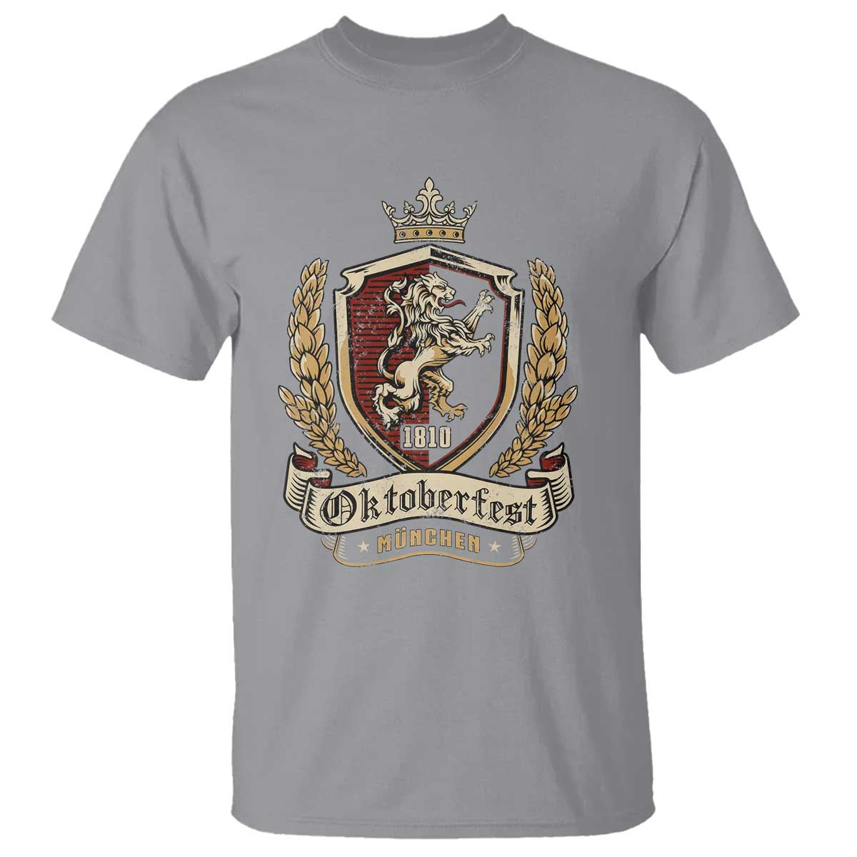 Oktoberfest Munchen Lion Crest T Shirt Classic Bavarian Festival TS02