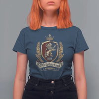 Oktoberfest Munchen Lion Crest T Shirt For Women Classic Bavarian Festival - Wonder Print Shop